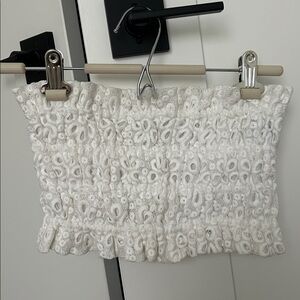 RARE Hill House x Net a Porter June Nap Top in Broderie Anglaise